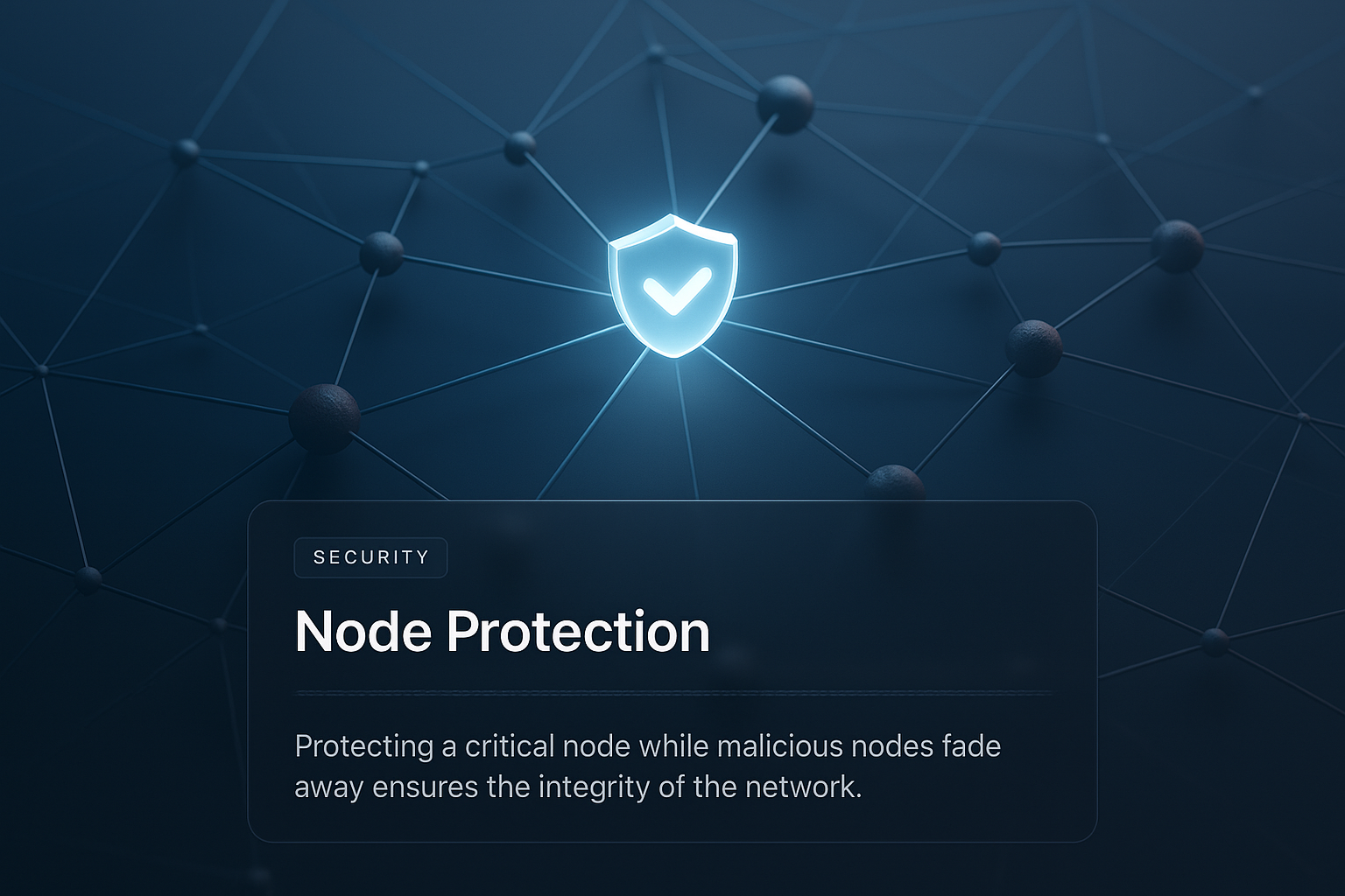 Network Map Highlighting Secure Node and Malicious Node Fade-Out