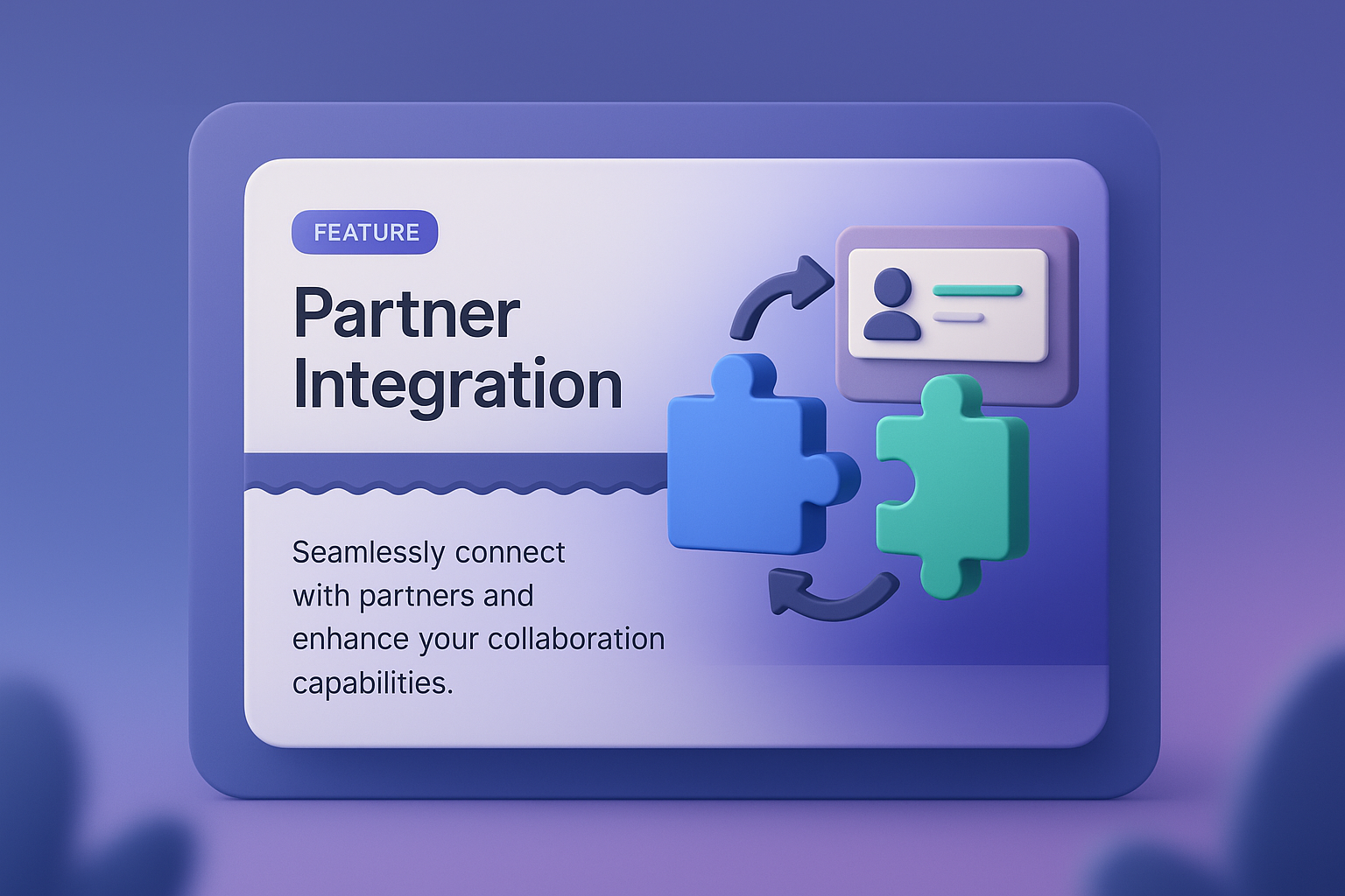 3D Illustration of Partner Integration Feature Design