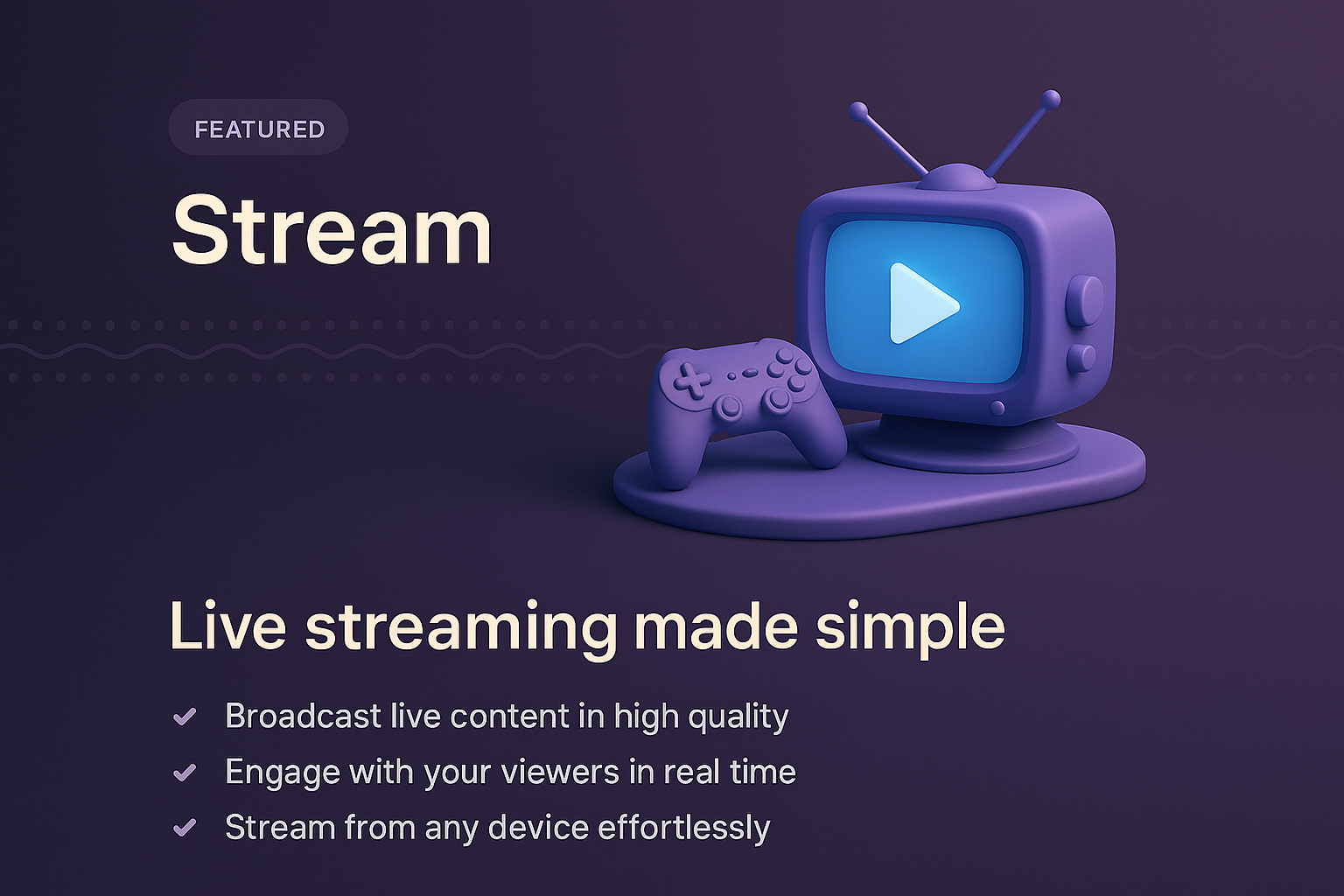 Engaging 3D Landing Page for Streaming Services