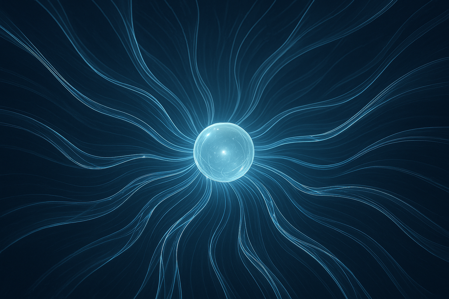 Glowing Glass Waves Emanating from Core