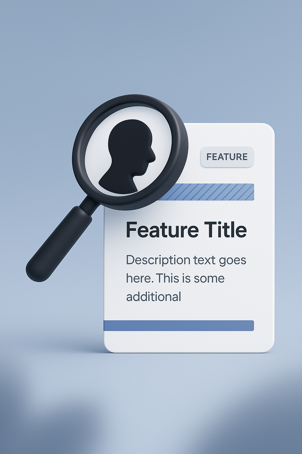 Magnifying Glass Search Analysis Silhouette on White Background