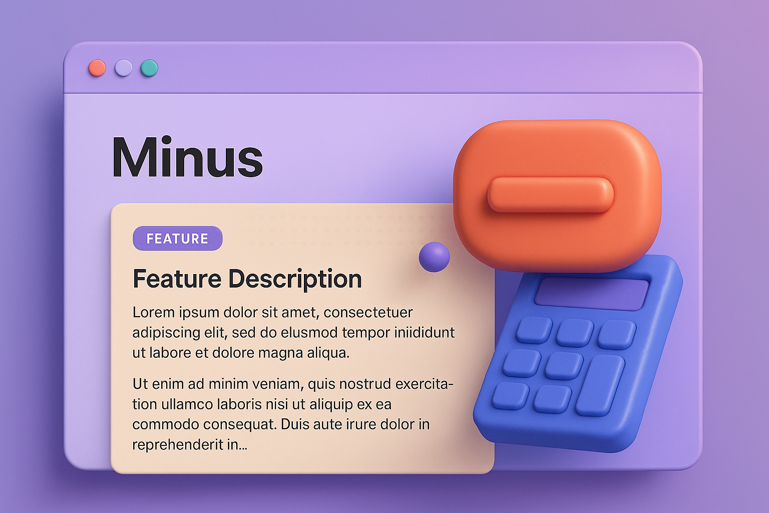 Stylish Web Page Design with 3D Elements