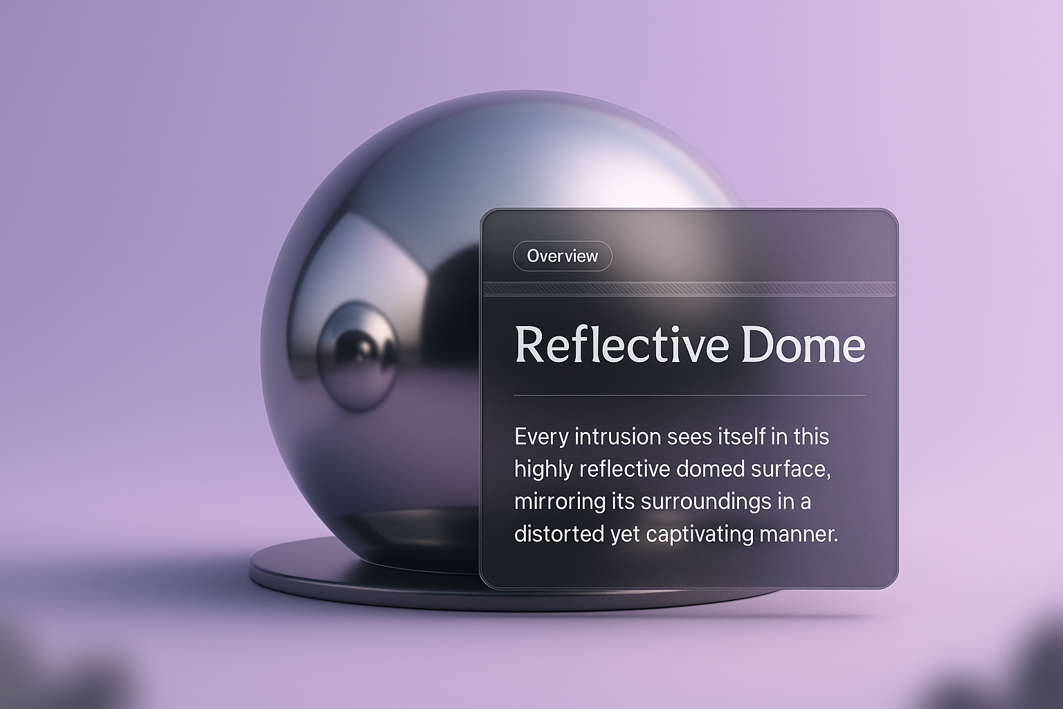 Captivating Reflective Dome with Text Overlay