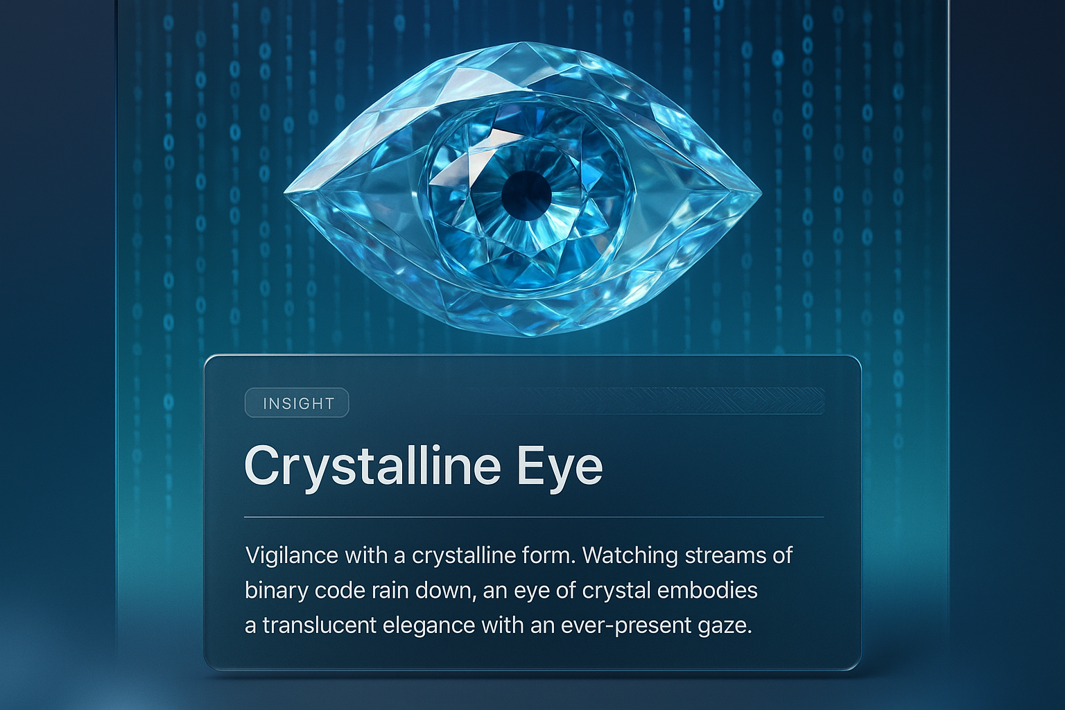 Crystalline Eye Observing Binary Rainfall in Stunning 3D