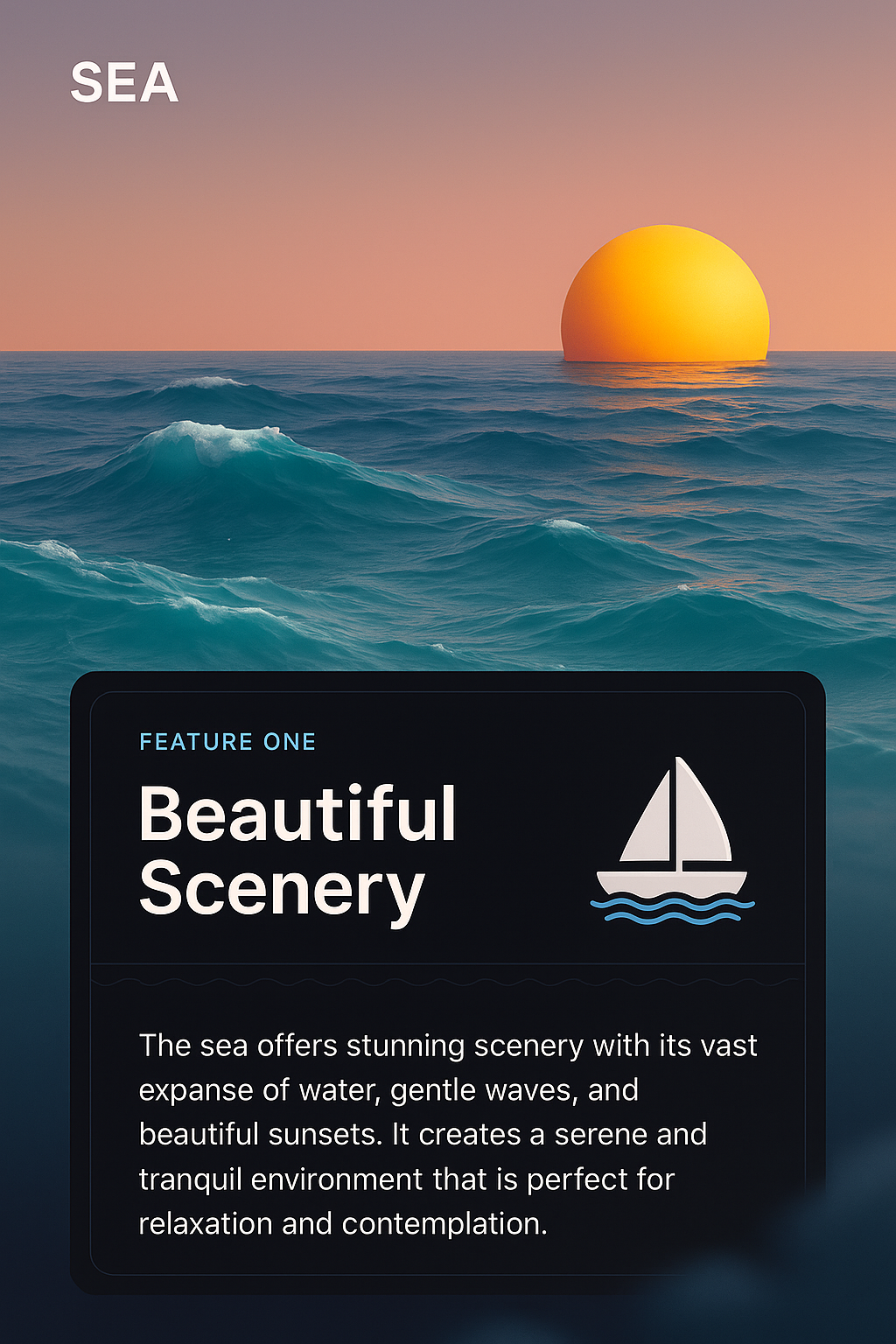 Stunning 3D Sea Composition with Text Overlay