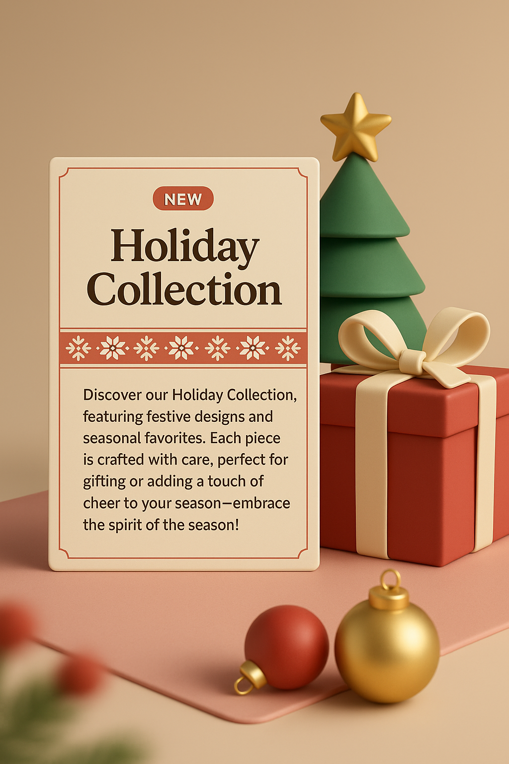 Festive Holiday Collection Website Design Concept