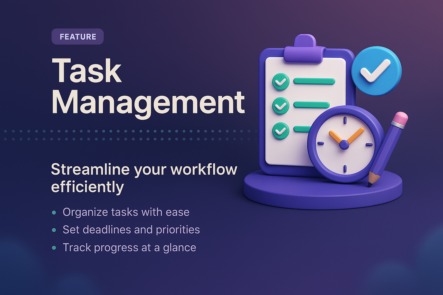 Creative Landing Page for Task Management Features