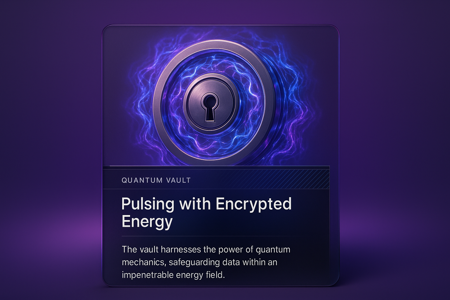 Quantum Vault Pulsing with Encrypted Energy Illustration