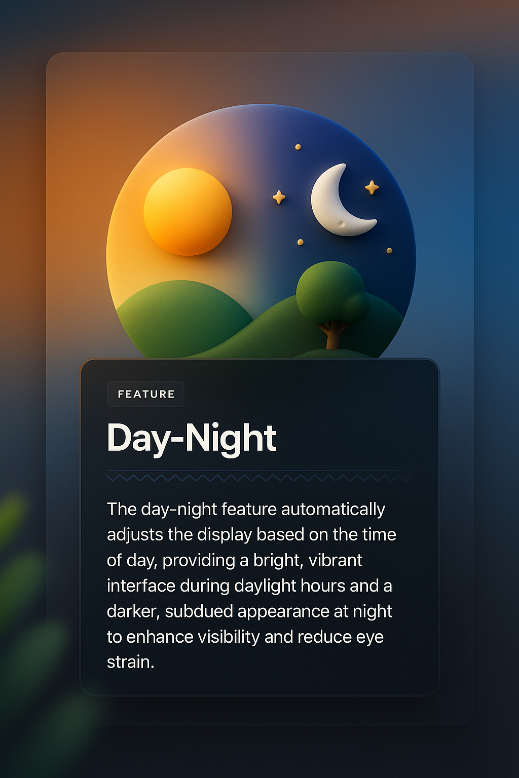 Day-Night Feature Illustration for Web Design