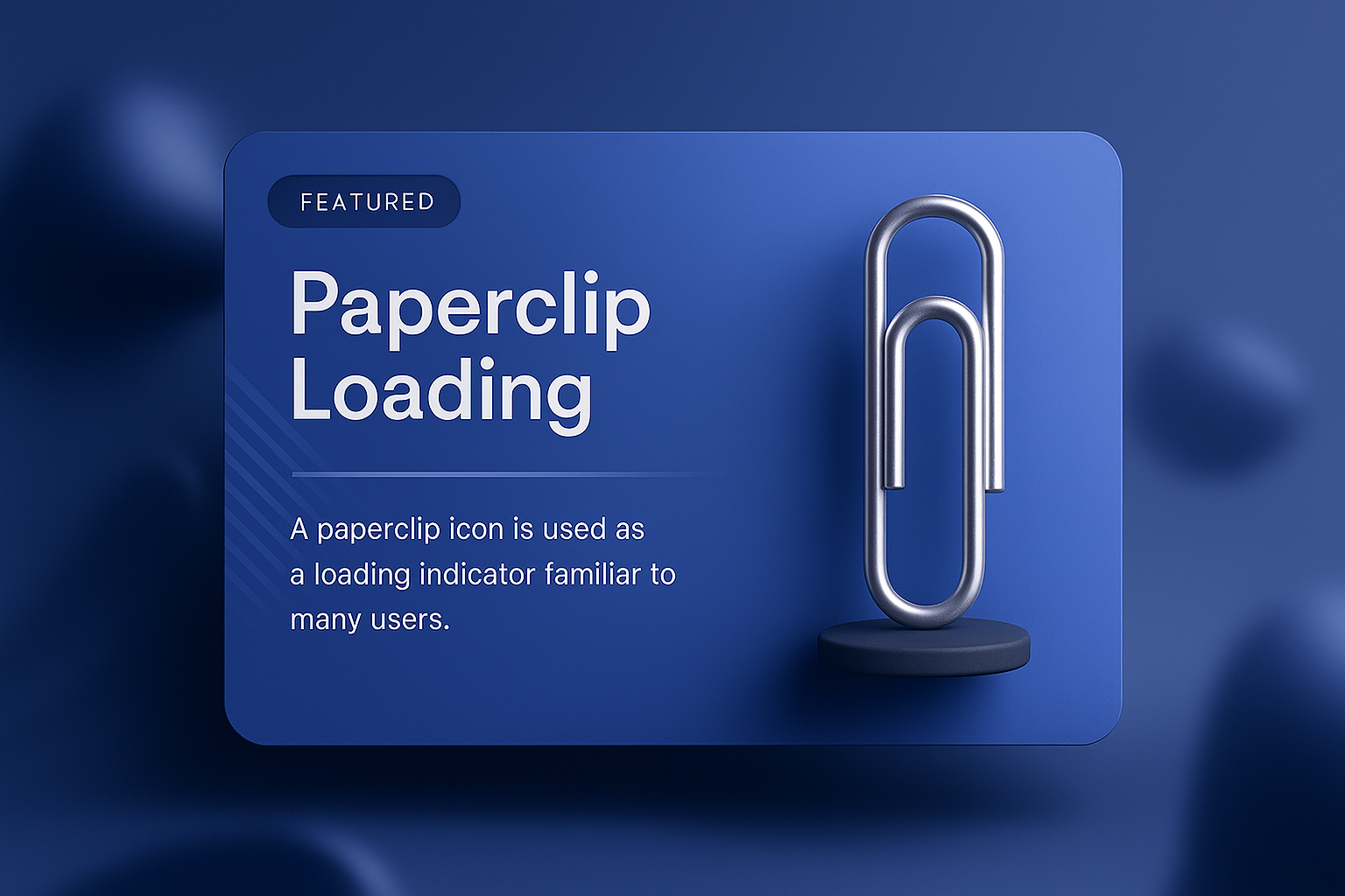 3D Paperclip Illustration with Dynamic Design Elements
