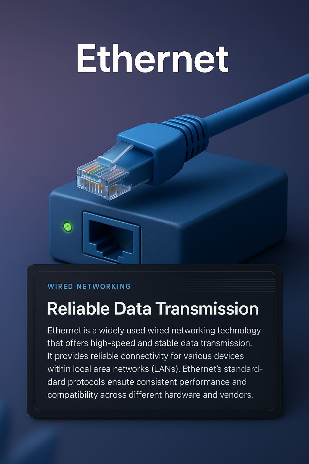 3D Ethernet Design with Text and Graphics