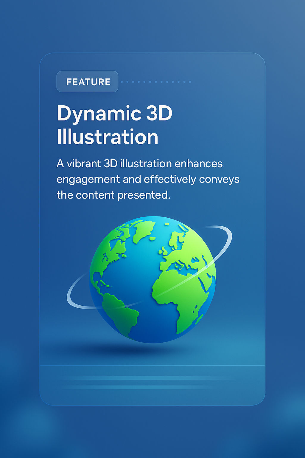 Dynamic 3D Illustration of World Globes on Blue Background