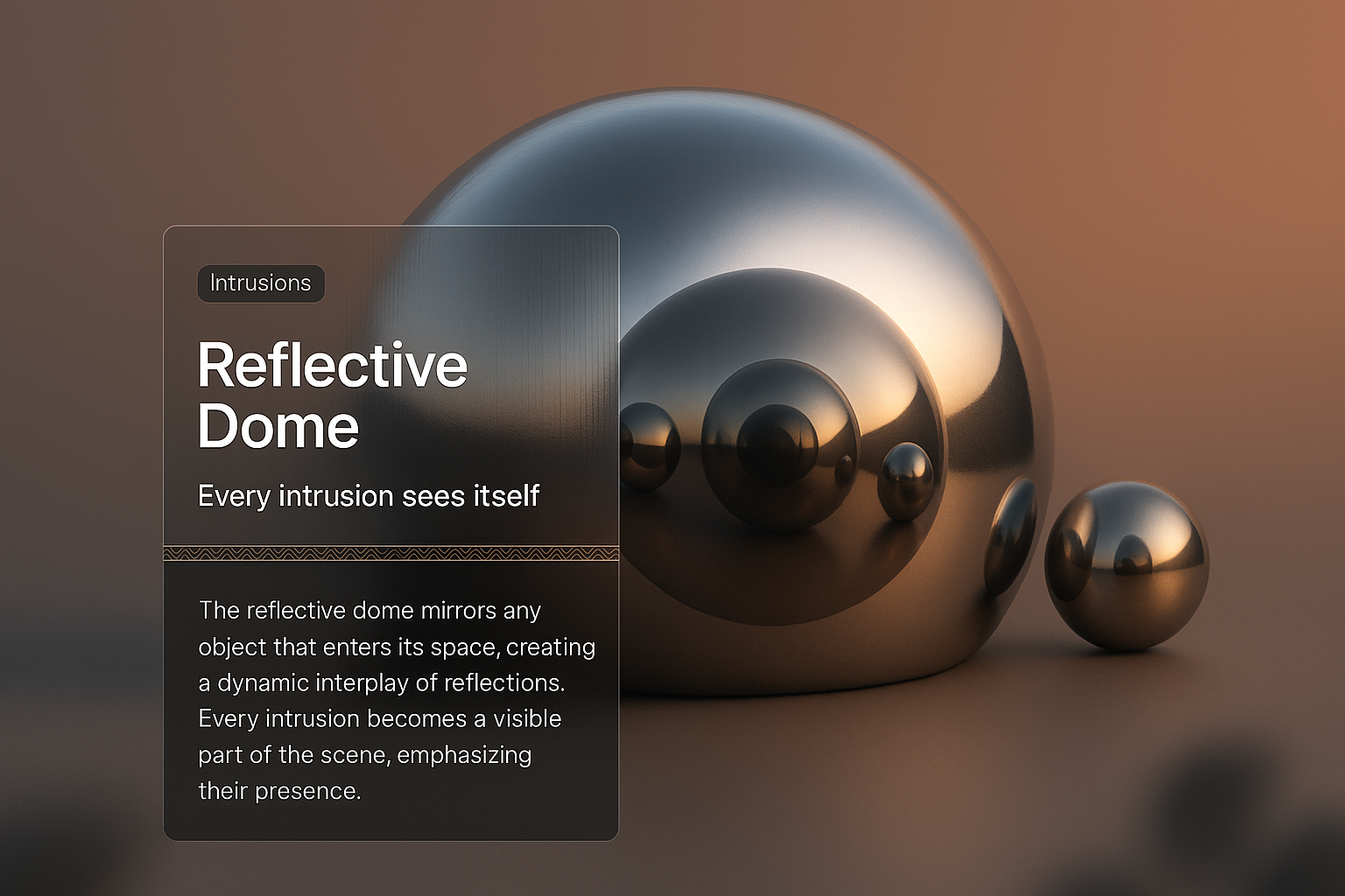 Reflective Dome Art: Dynamic Interplay of Reflections