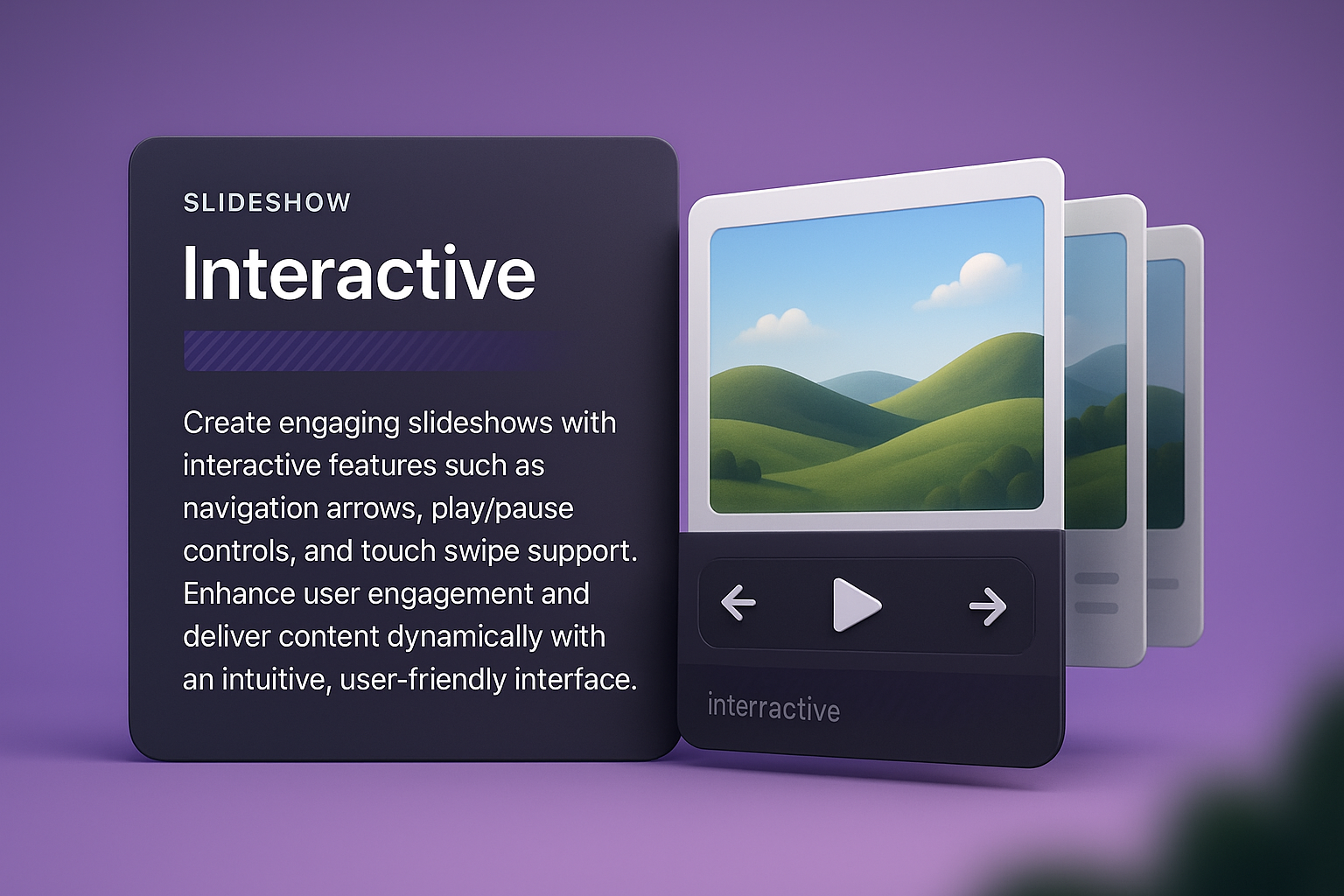 Interactive 3D Slideshow Web Page Design