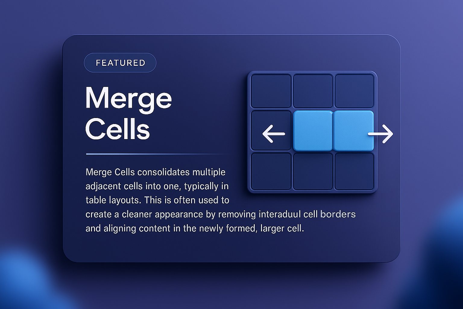 Merge Cells: Enhancing Table Layouts with 3D Design
