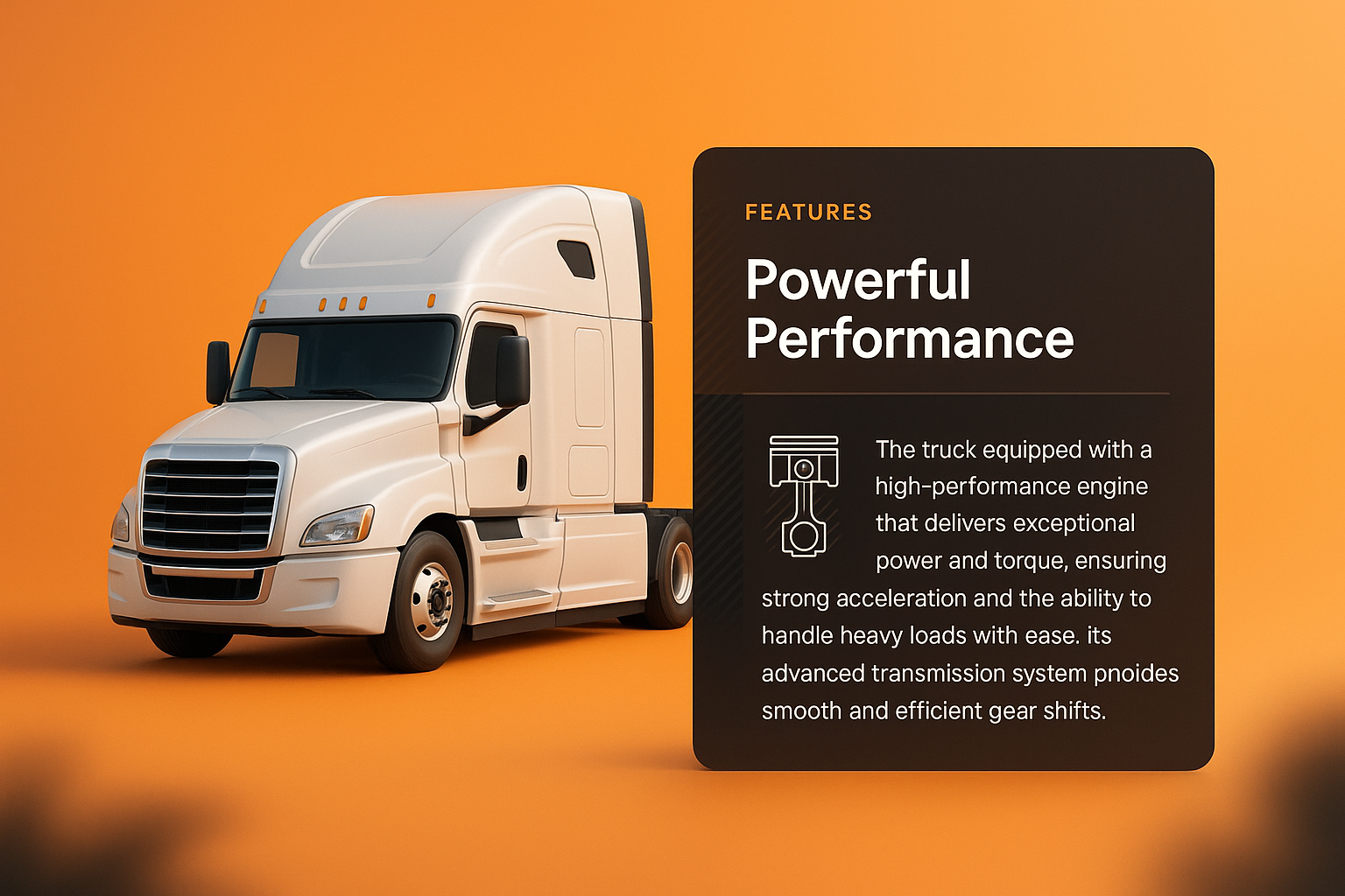 3D Truck Illustration with Feature Callout