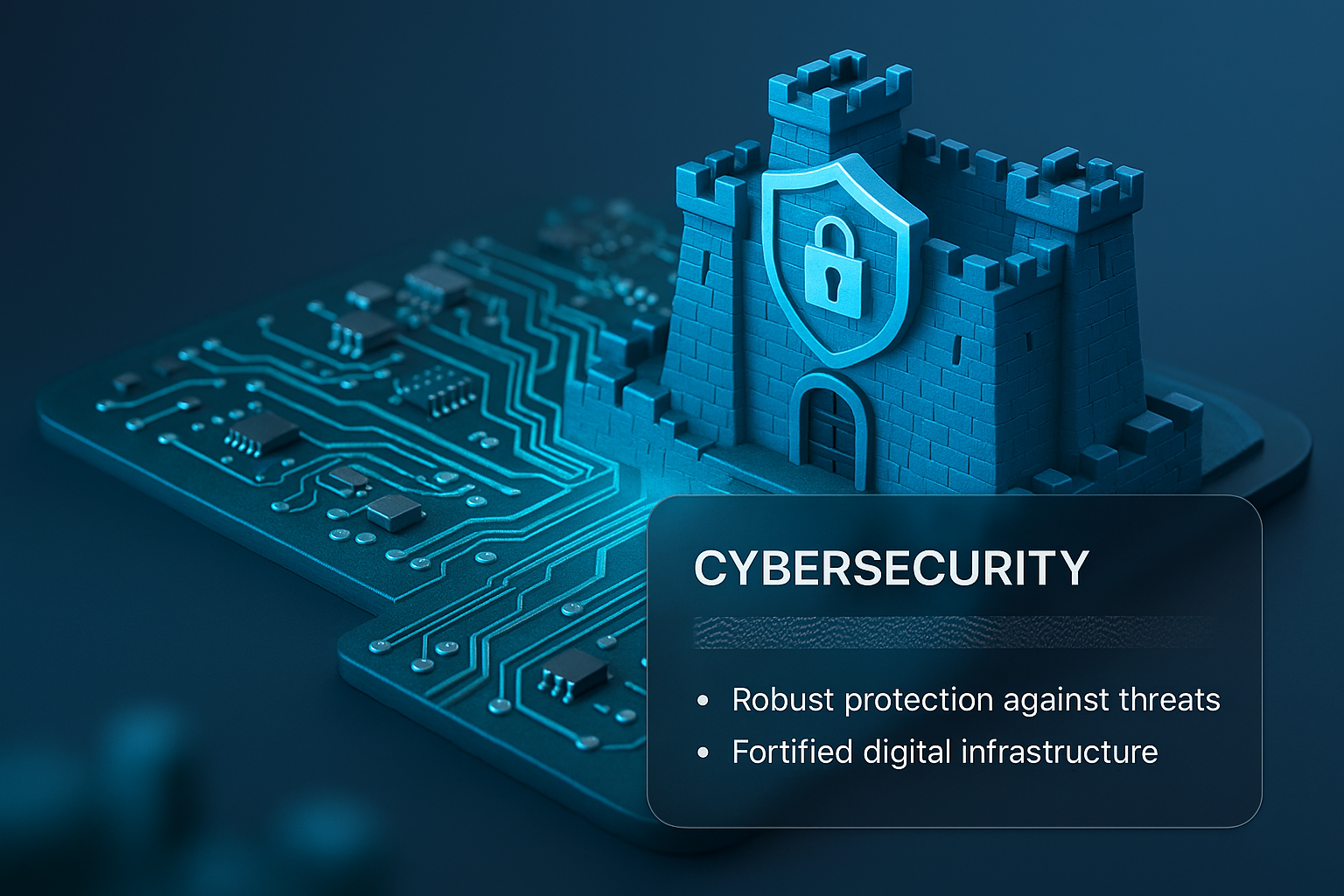 Circuit Board Transforming into a Digital Fortress for Cybersecurity