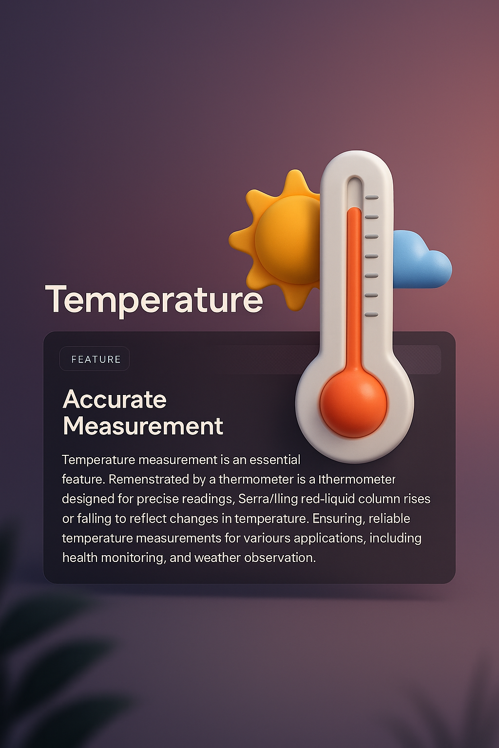 3D Web Page Design for Temperature Features