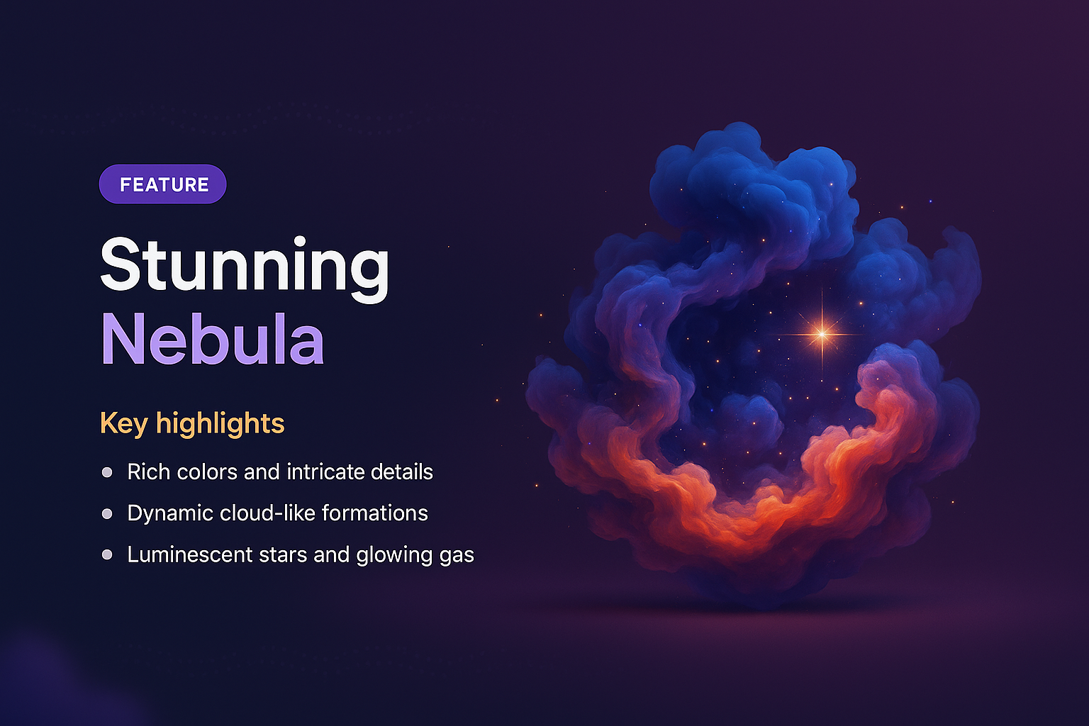 Stunning Nebula Visualization with Key Features