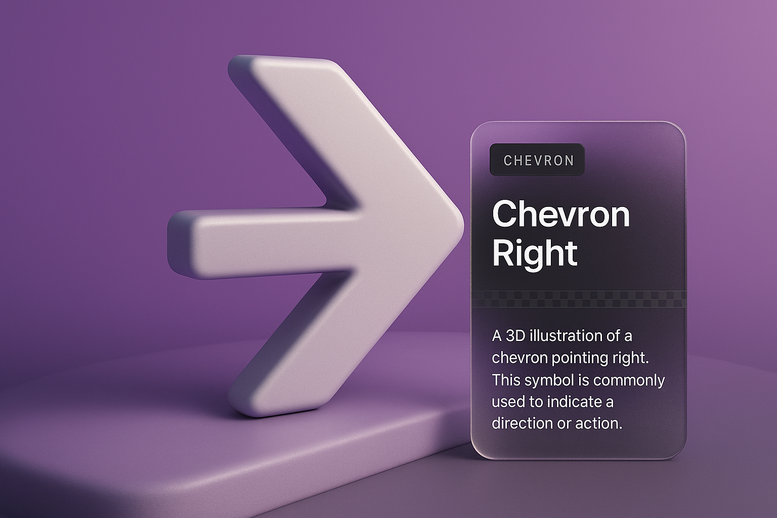 3D Chevron Illustration with Text Block Integration