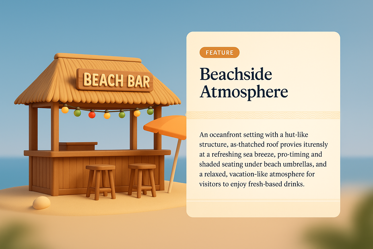 Vibrant Beach Bar Design with Relaxing Atmosphere