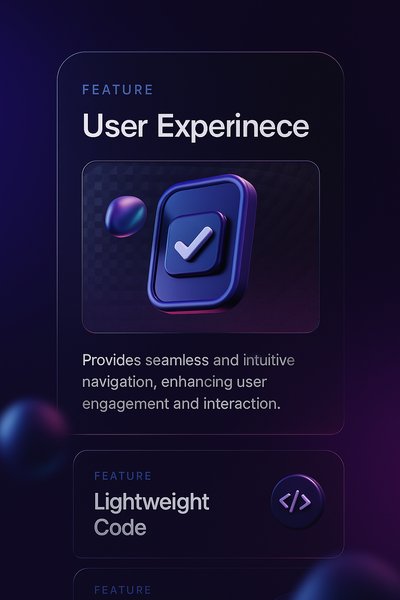Modern UI Design Template with 3D Elements