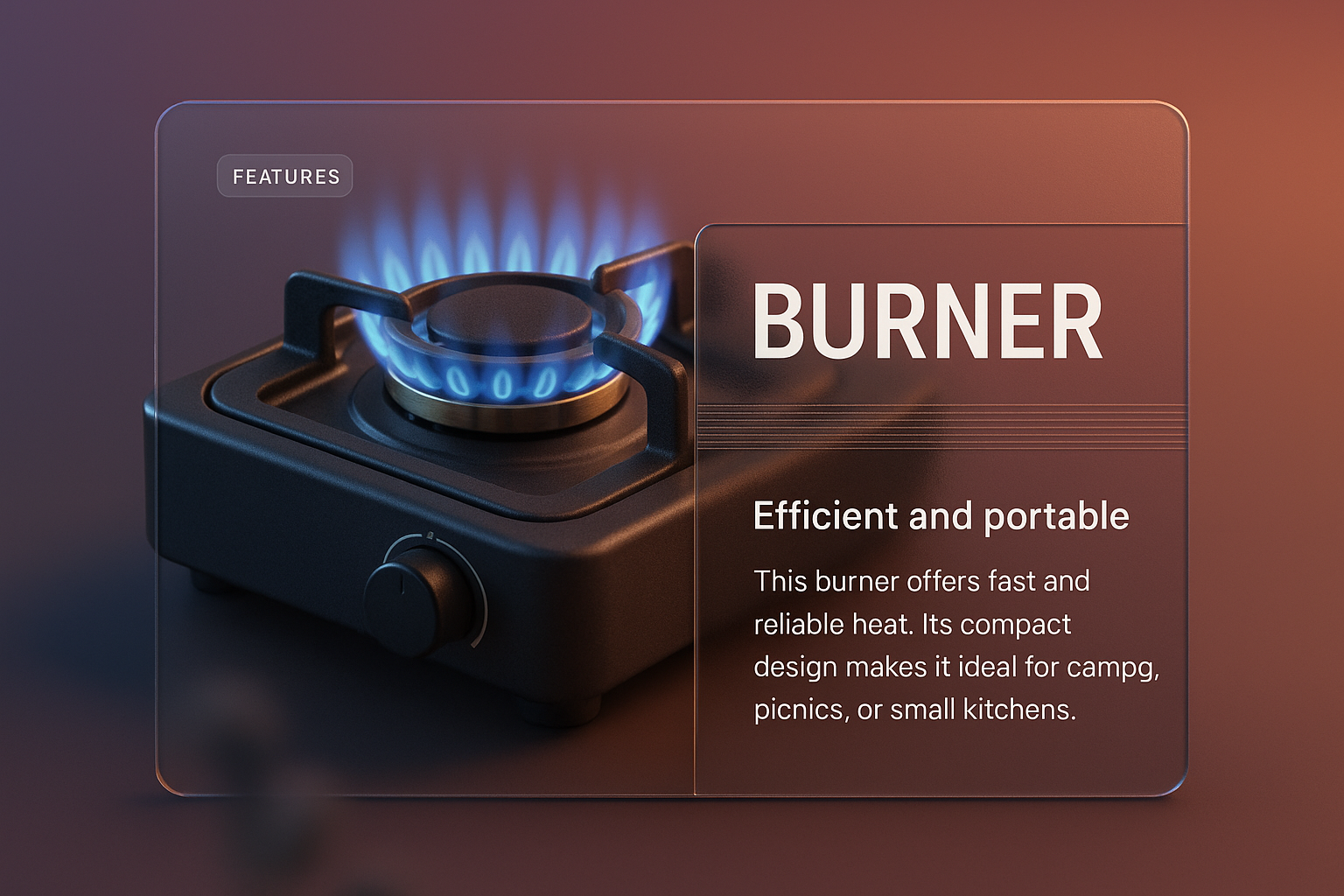 Interactive 3D Design of a Burner with Clean Layout