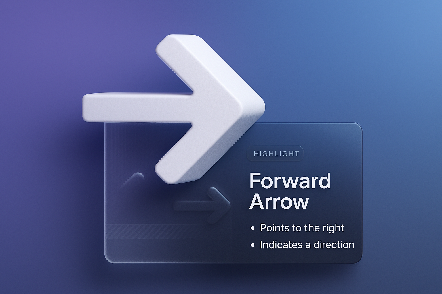 3D Forward Arrow Illustration with Modern Design Elements