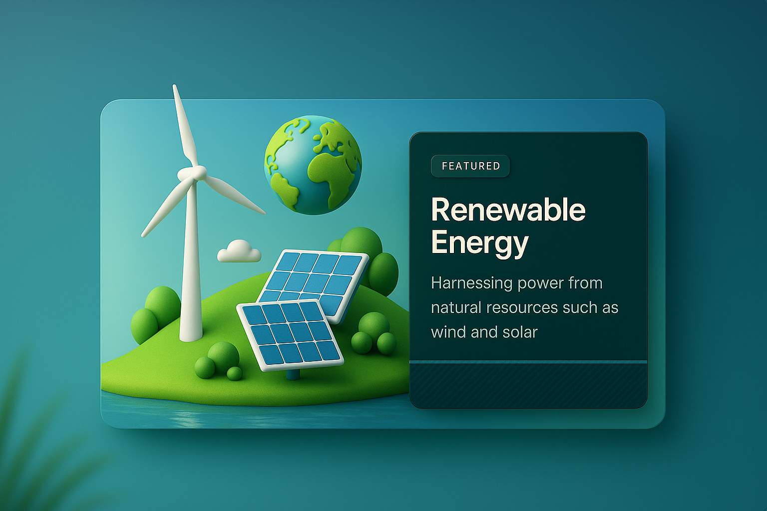 3D Web Design Featuring Renewable Energy Concepts