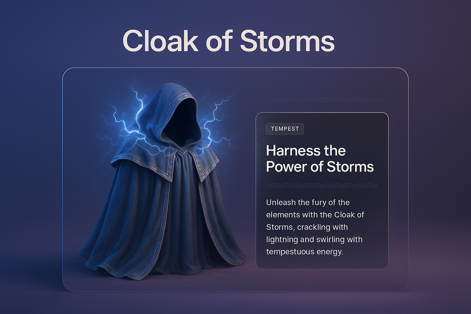 Cloak of Storms: Harness Nature's Fury in Style