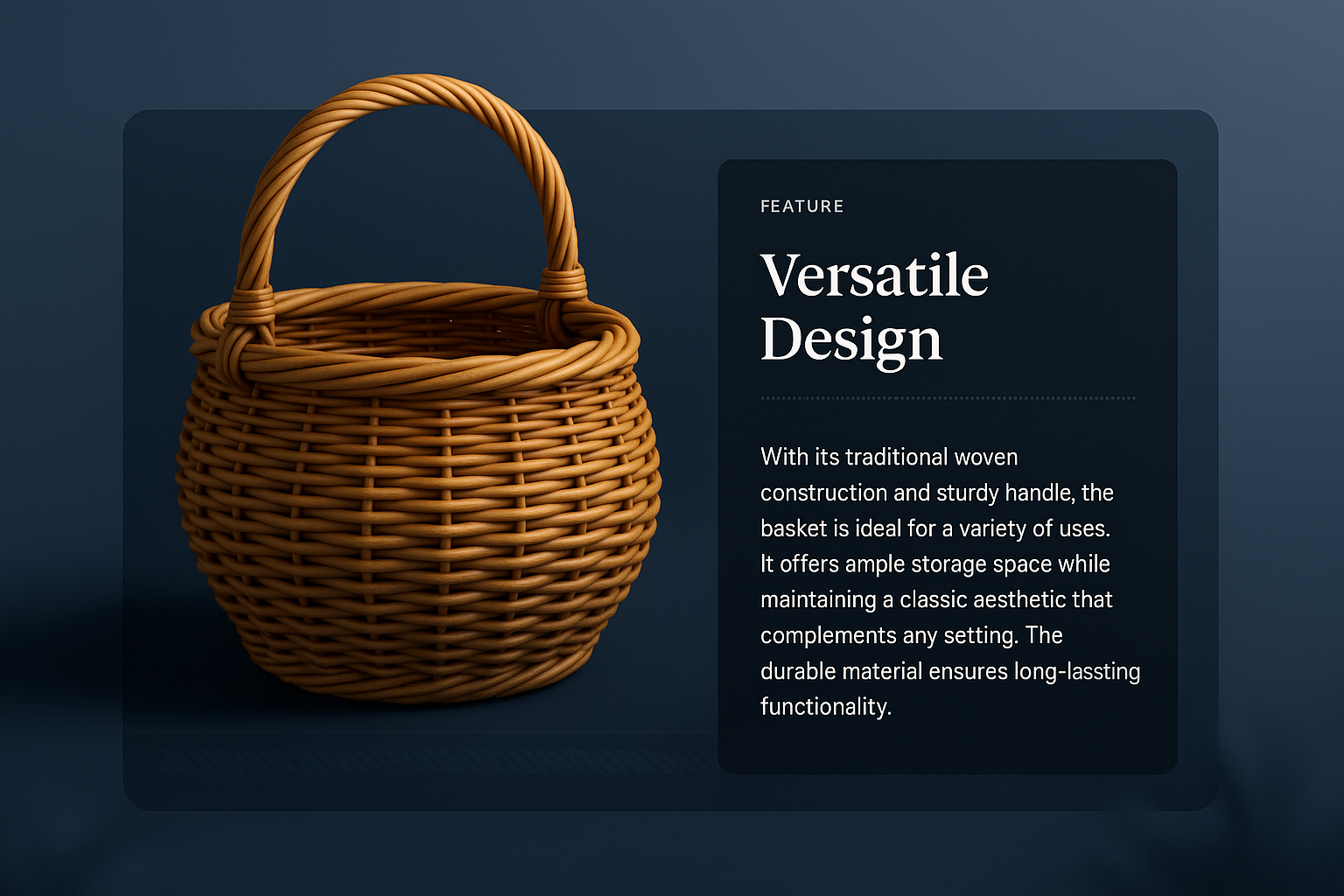 3D Illustration of a Versatile Basket Design