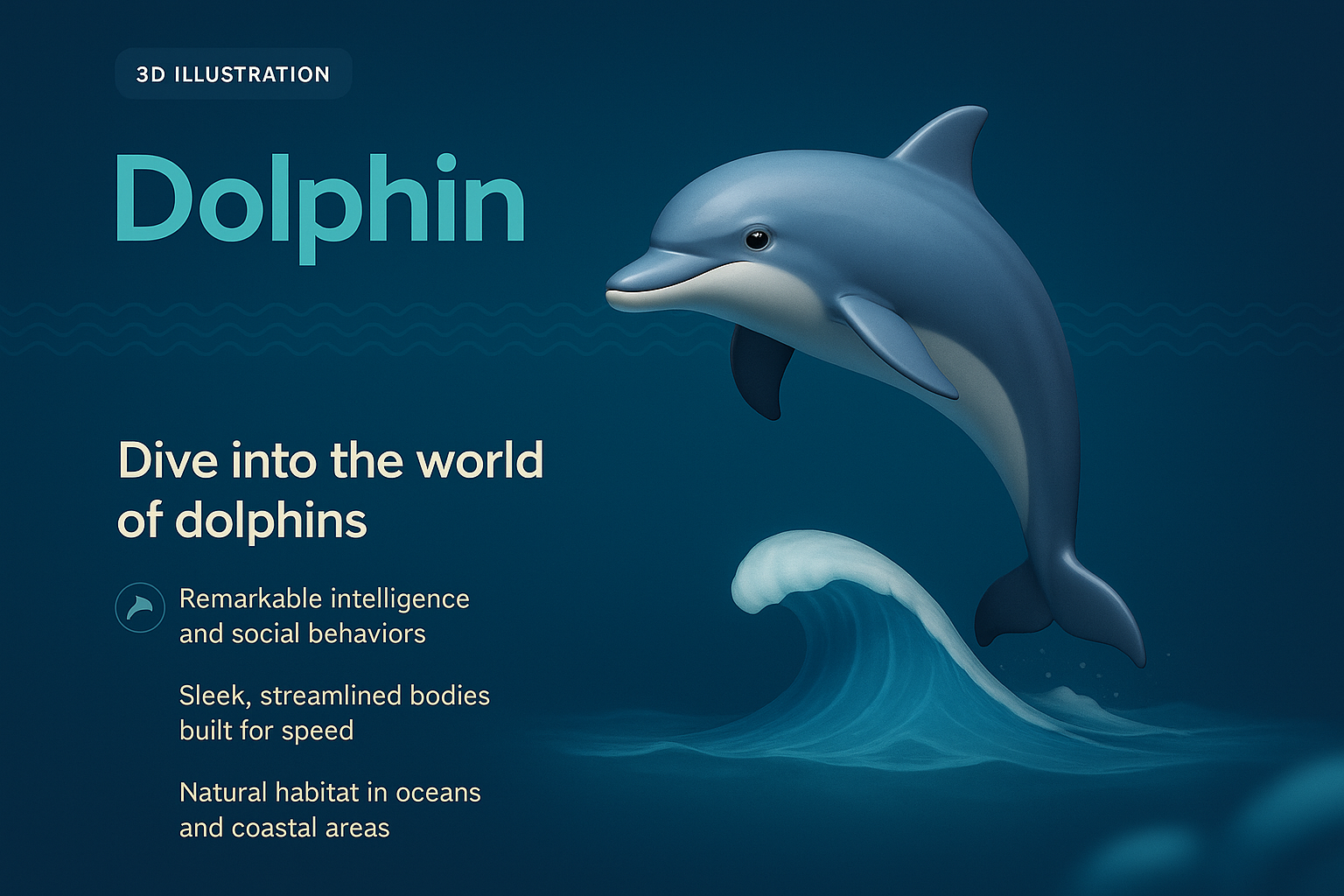 Explore the Fascinating World of Dolphins: 3D Illustration