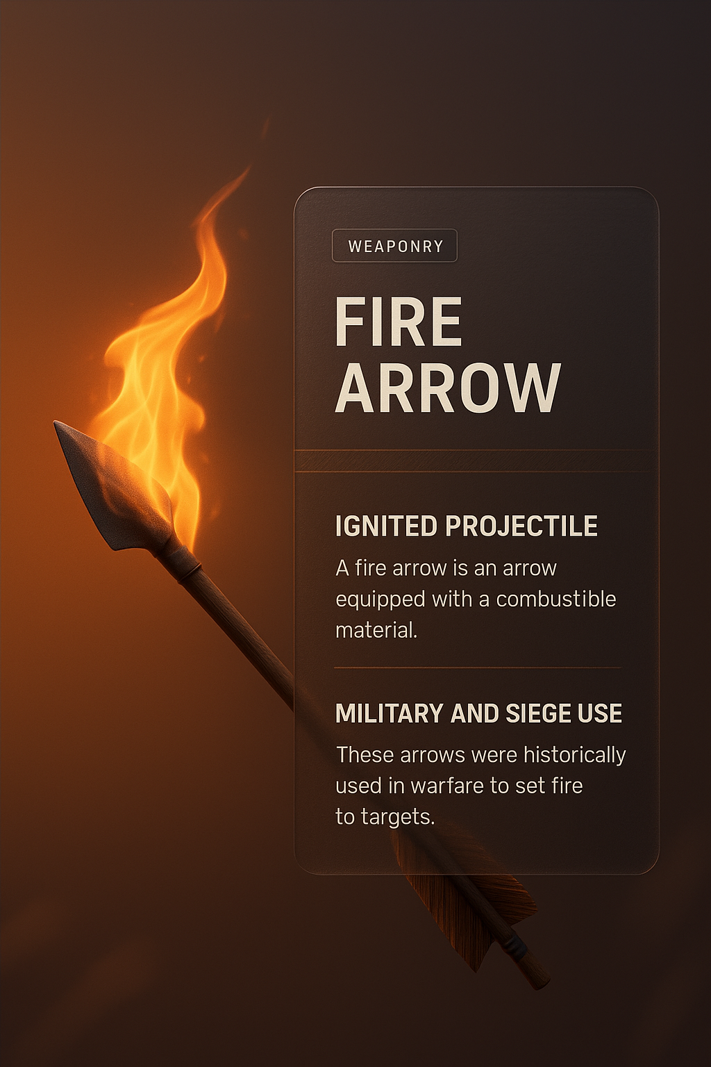 Fire Arrow: A Unique Weaponry Design Concept