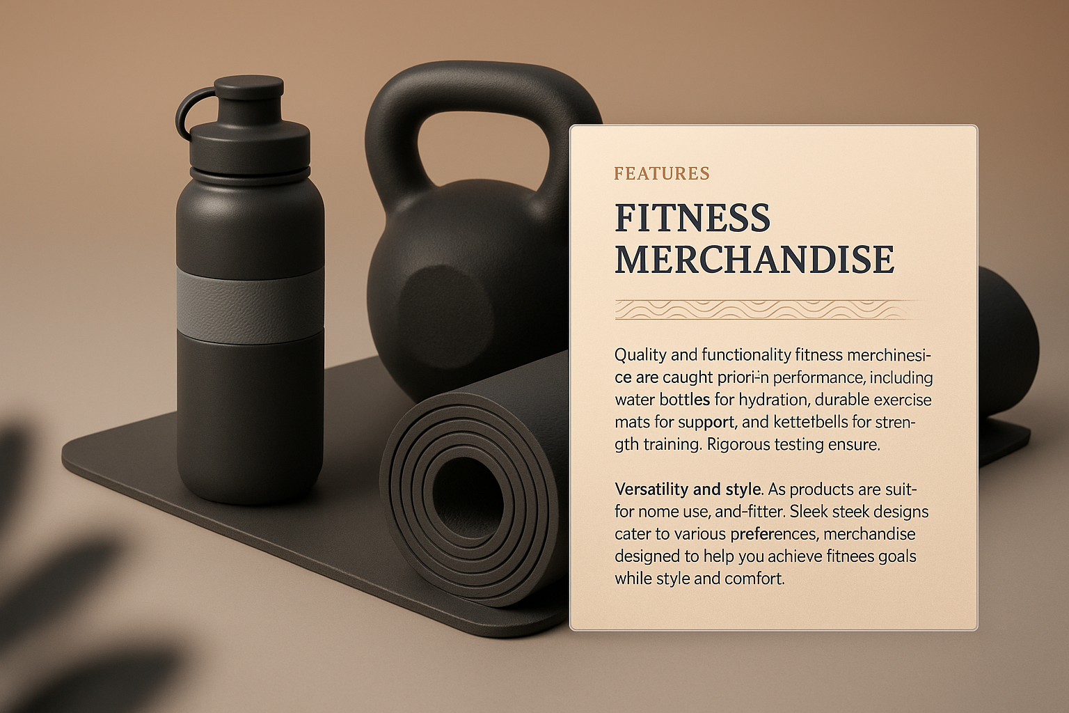 3D Design of Fitness Merchandise with Integrated Features