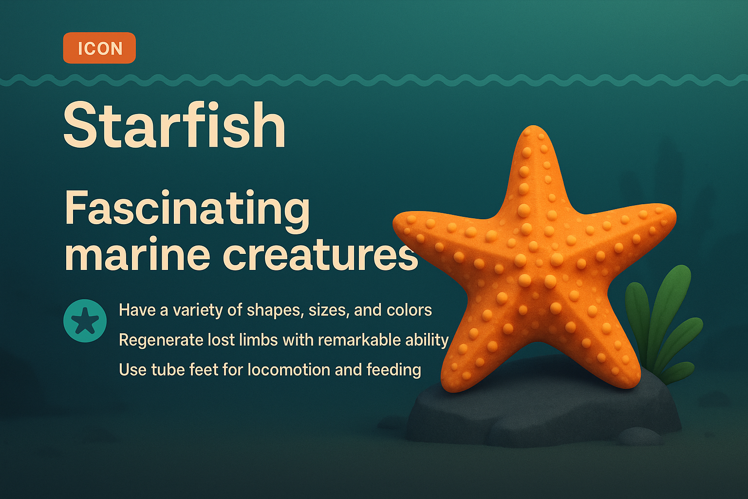 3D Starfish Design: Captivating Marine Creatures