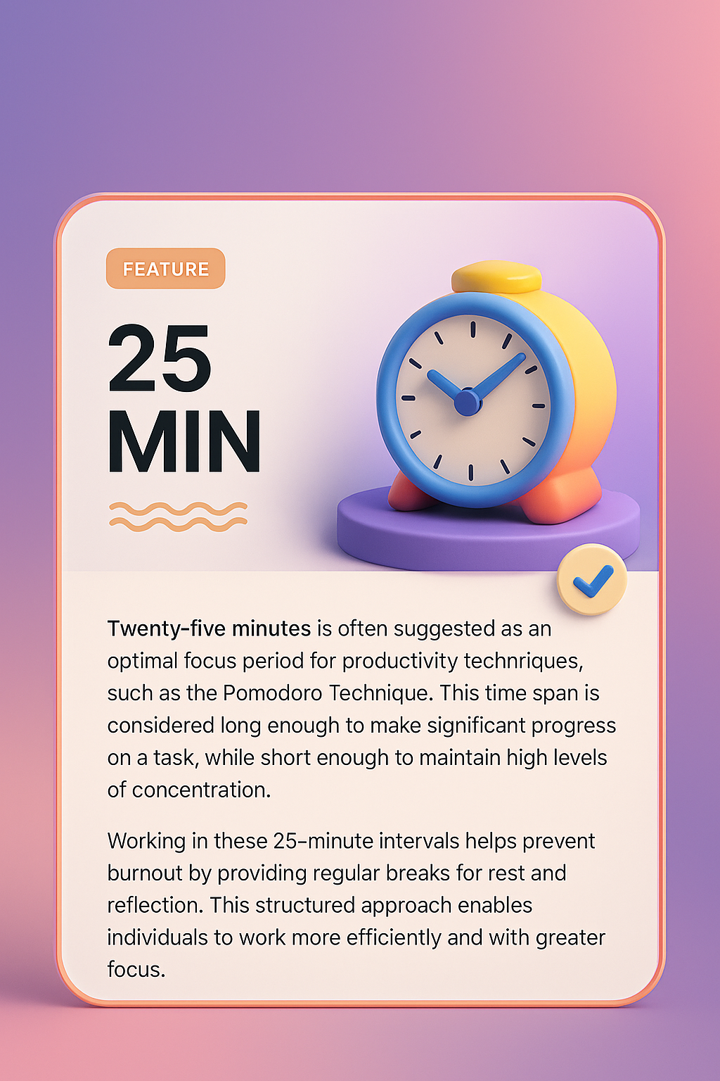 3D Web Page Design Featuring Time Management Concept