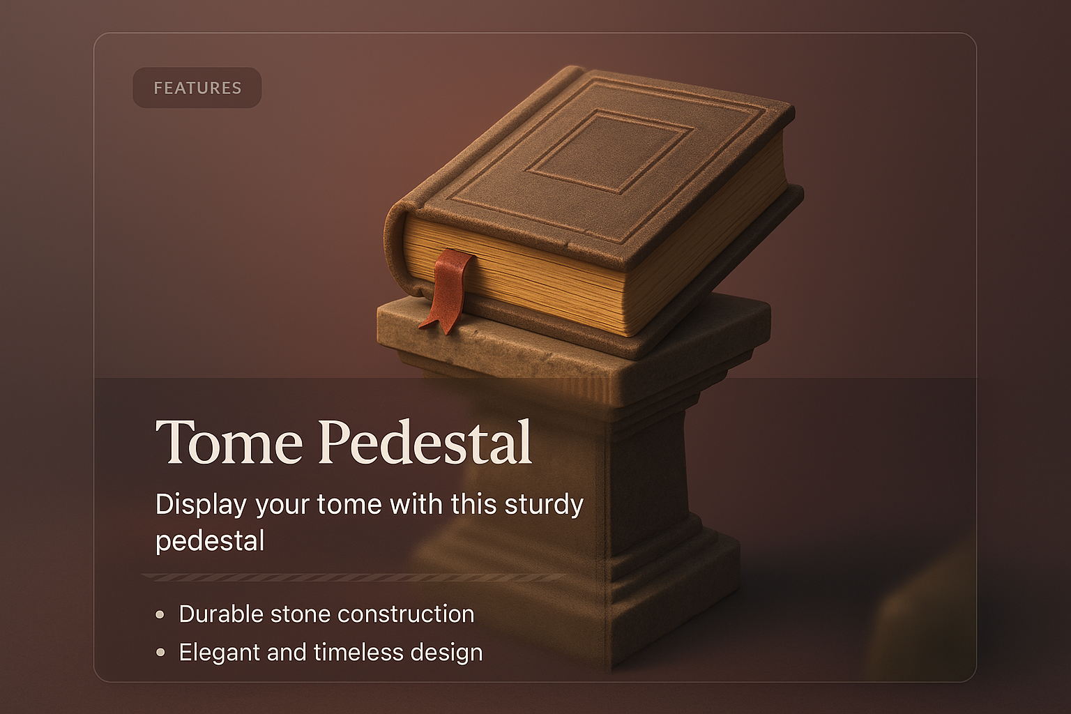 Elegant Tome Pedestal with Rich Textured Design
