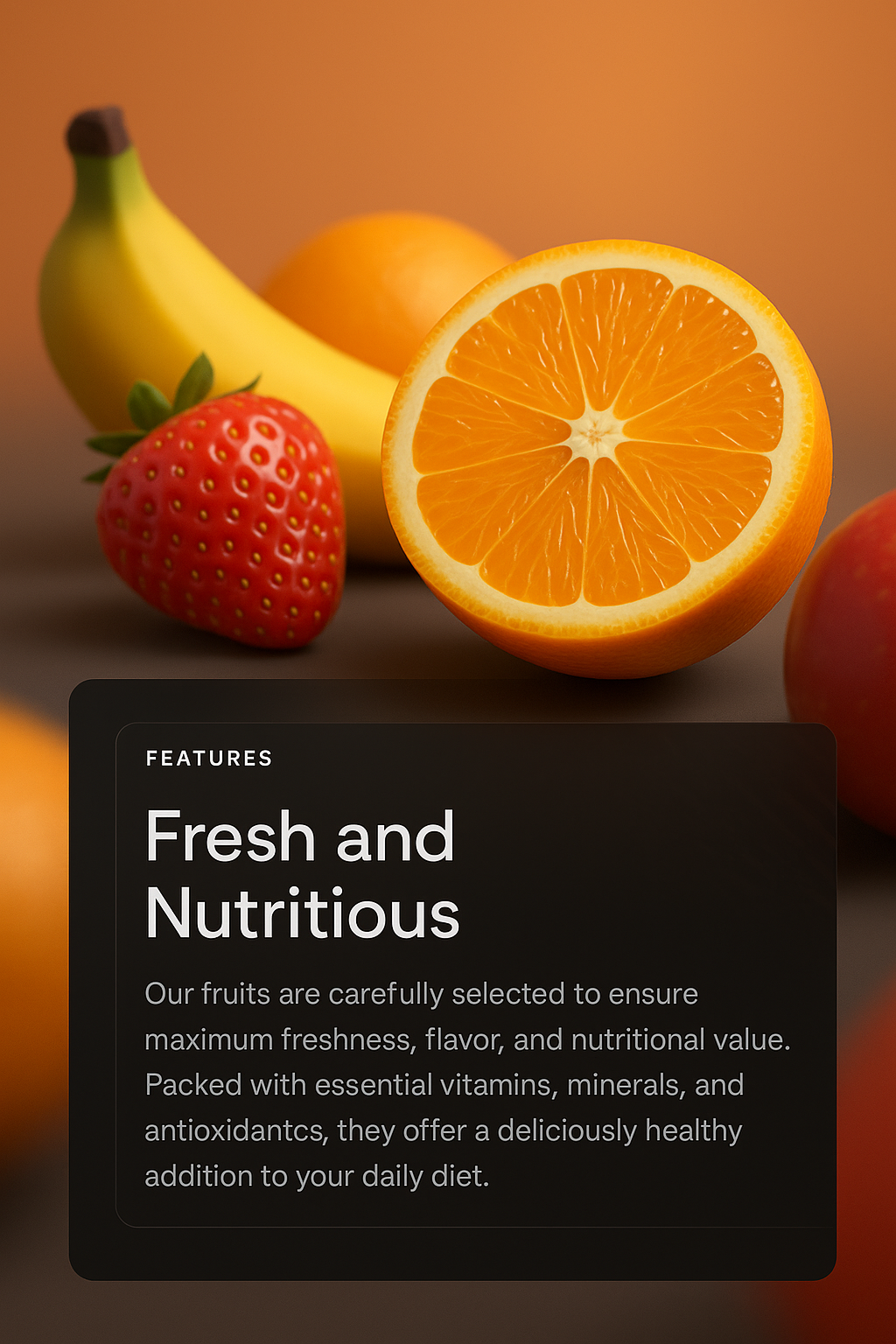 3D Fruit Illustration with Nutritional Features