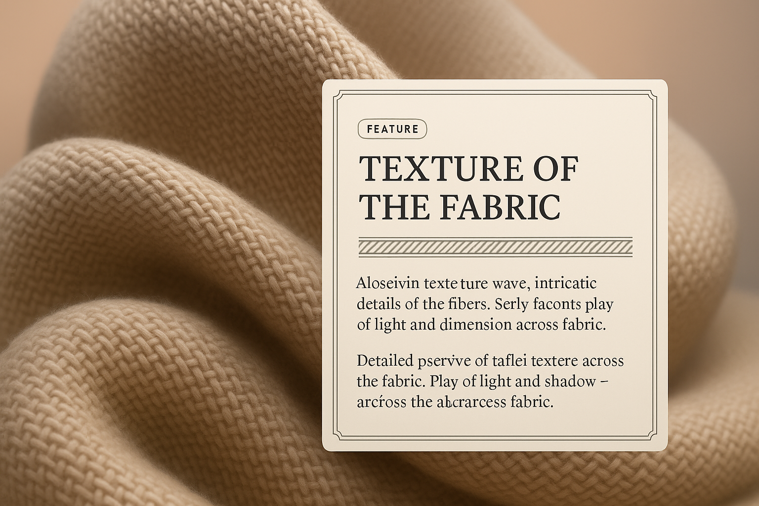 Close-up of Intricate Fabric Texture with Design Elements