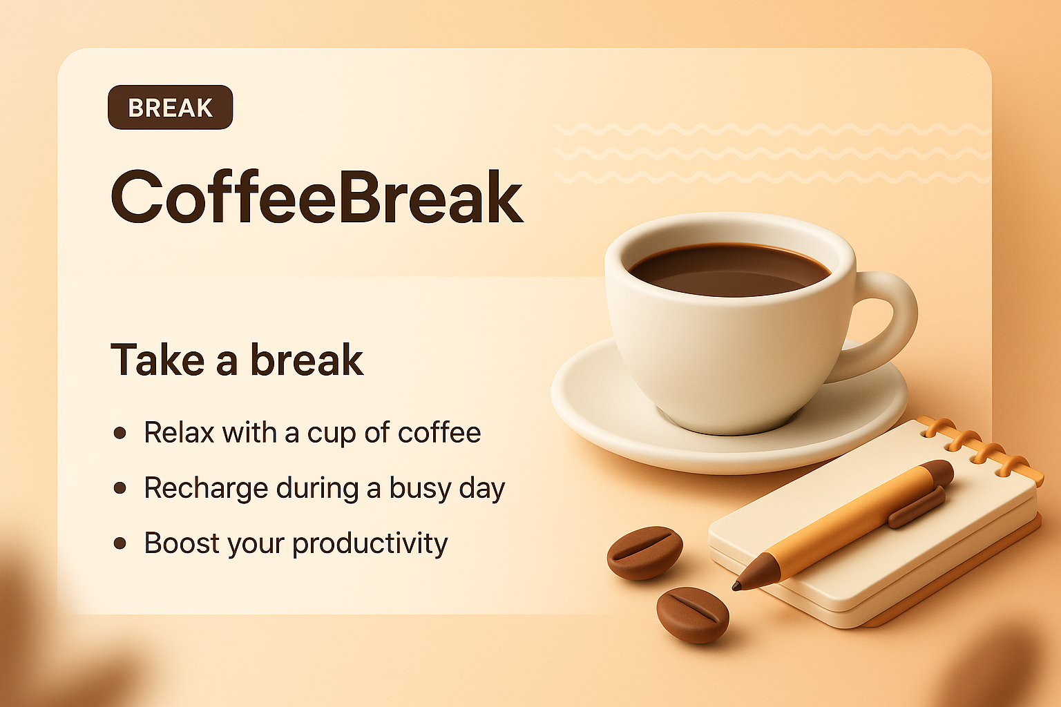 Cozy Coffee Break Illustration for Relaxation and Productivity