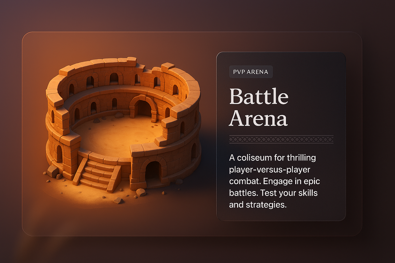 3D Battle Arena for Epic Player Combat Experience