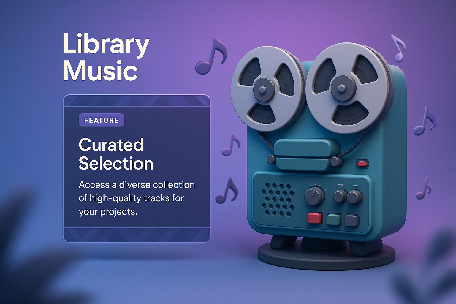 3D Design Web Page Featuring Library Music