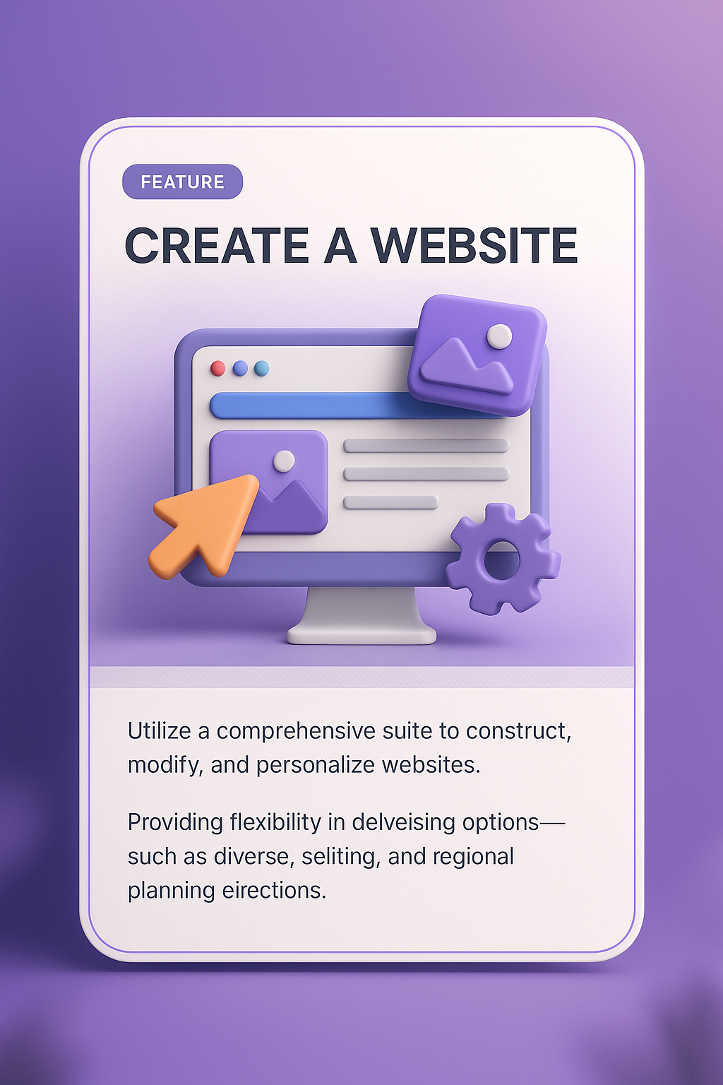 3D Illustration Featuring Web Design Elements