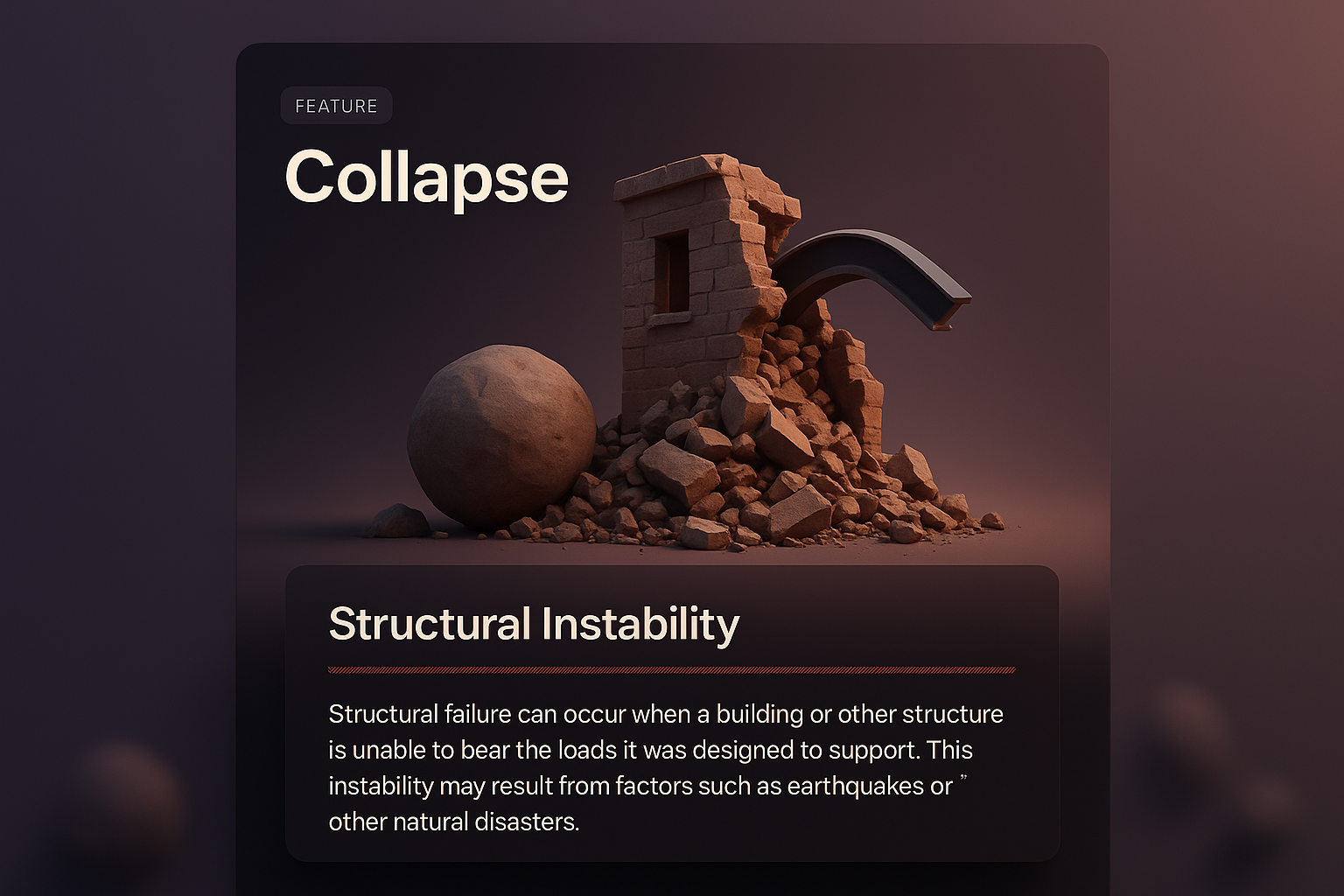3D Web Design Featuring Structural Instability Concept