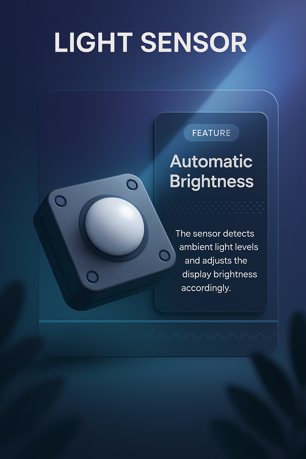 3D Light Sensor with Automatic Brightness Feature