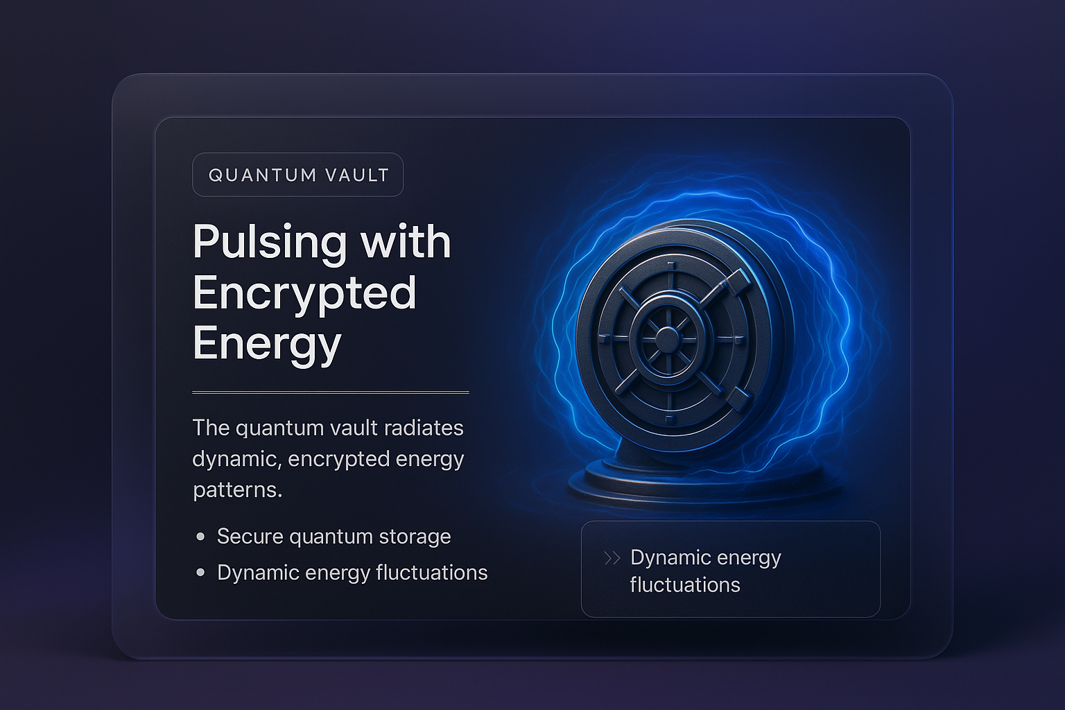 Quantum Vault Pulsing with Encrypted Energy Illustration