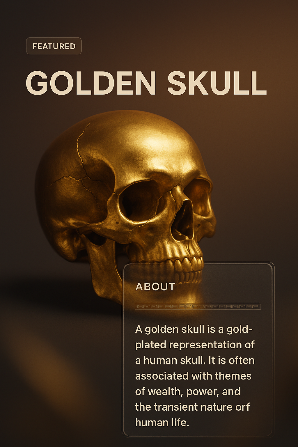 Golden Skull: A Symbol of Wealth and Power