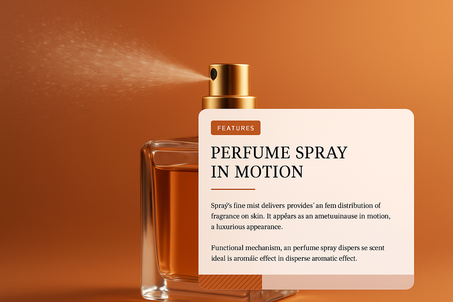 Elegant Close-Up of Perfume Spray in Motion