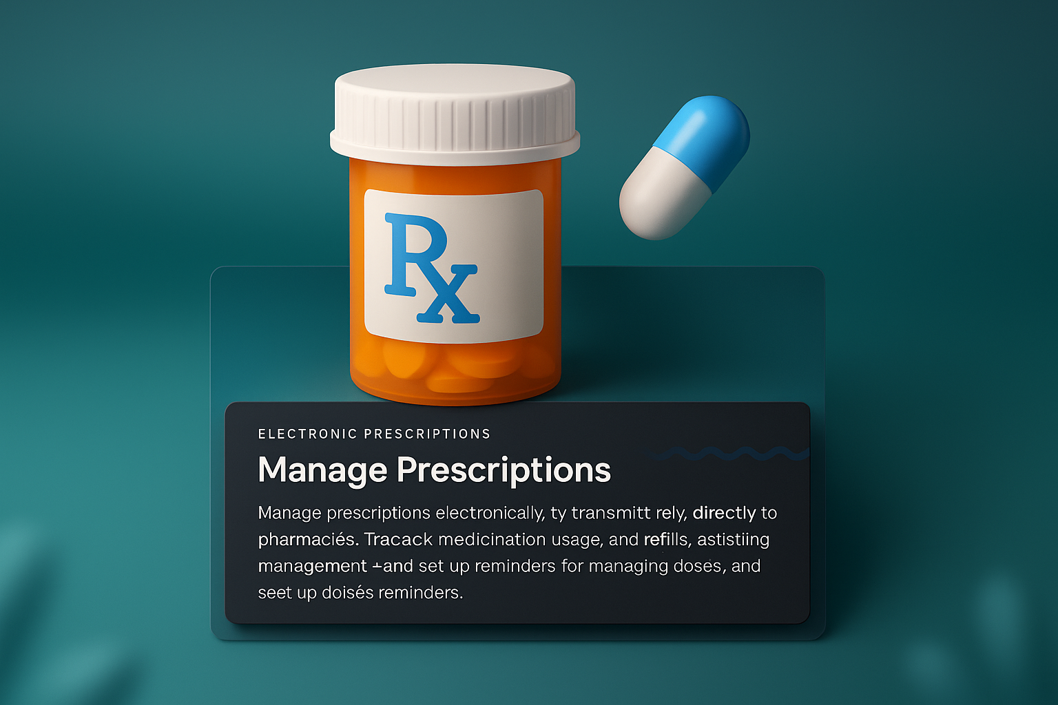 3D Prescription Management Web Page Design