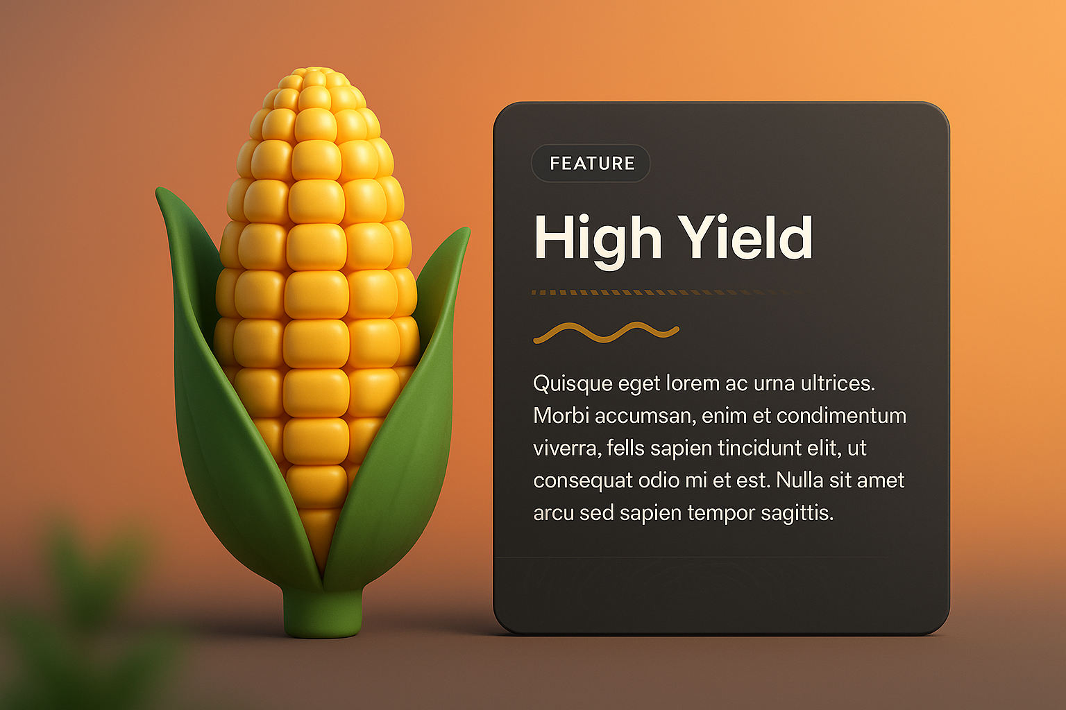 3D Web Design with Feature Block Illustration